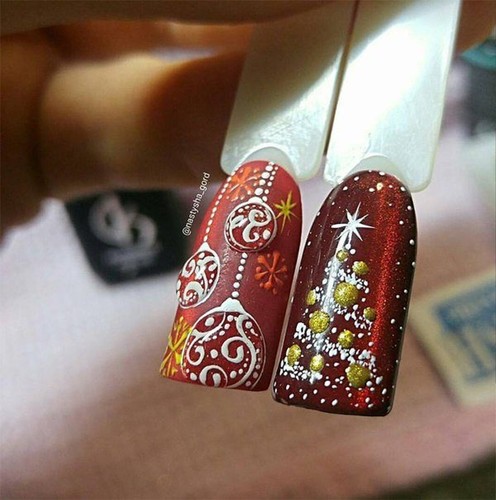 Новогодний маникюр 2022: модные тенденции красивого дизайна ногтей